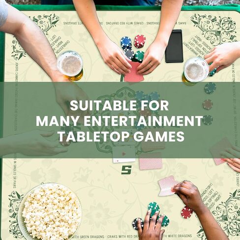 Original Design Mahjong Mat Non-Slip Noise Reduction 32.4x32.4 Inch - Waterproof Gaming Table Mat for Mahjong, Poker, Board Games | Foldable & Durable Polyester(Classic Grace) in Saudi Arabia