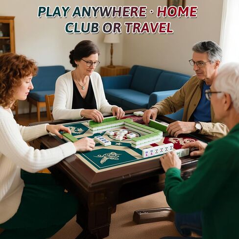 33 "Mahjong Table Mat - شعر غير سائل ، وخفض الضوضاء ، قابلة للطي مع حقيبة حمل ، حصيرة لعبة محمولة لـ Mahjong ، البطاقات وألعاب الطاولة in Kuwait