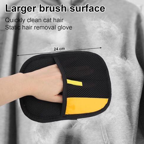 2pcs Hair Removal Mitt Gloves for Pet, Dog Hair Static Removal Gloves Reusable Double Sided Electrostatic Cat Grooming Remover Tool Supplies for Floor Couch, Carpet, Car Seat, Furniture in Saudi Arabia
