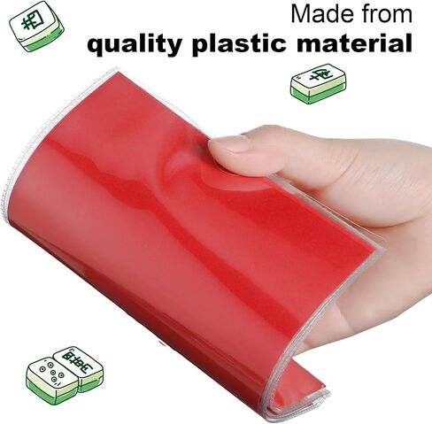 4 Pcs 2025 Mahjong Card Protector Cover Holder Accessories 6 1/8" X4 3/4" Plastic Clear Large Scorecard Cover Mahjong Sleeve Case Gifts Fit Large Print Size(4 Pcs) in Saudi Arabia
