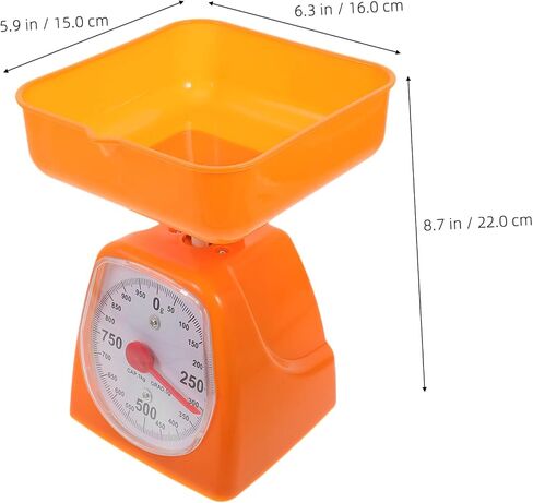 Kitchen Weighing Scale 1kg/2kg Plastic Portion Weigh Scale Dial for Cooking and Experiments for Students and Home Use Random Color in Saudi Arabia