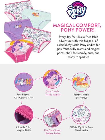 My Little Pony Girls' Unicorn Underwear Pack of 5 in Kuwait