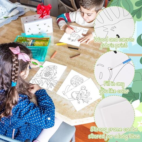 20Pcs Pre Drawn Canvas for Painting for Boys Girls Animal Pre Printed Canvas with Pictures to Paint Gift for Kids Beginners Students DIY Paint Art Supplies, 8 x 10 Inch in Saudi Arabia