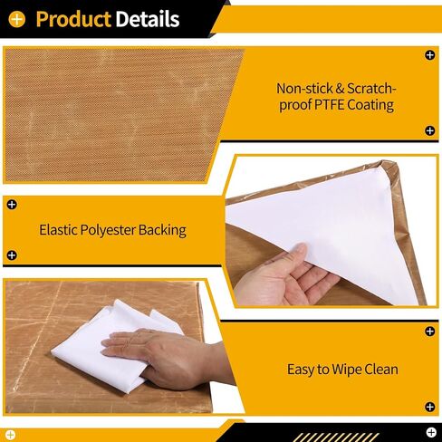 4 Pcs Heat Press Wrap Covers, 15x15" Non-Stick Heat Press Platen Sheets, Heat Resistant Protective Mats, Reusable Pads for Sublimation Machines, Easy to Clean in Saudi Arabia