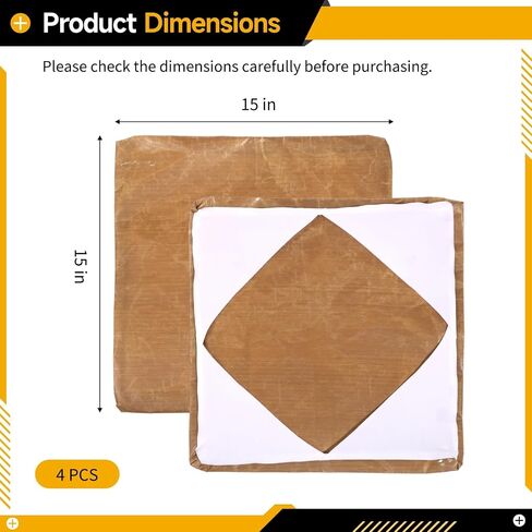 4 Pcs Heat Press Wrap Covers, 15x15" Non-Stick Heat Press Platen Sheets, Heat Resistant Protective Mats, Reusable Pads for Sublimation Machines, Easy to Clean in Saudi Arabia