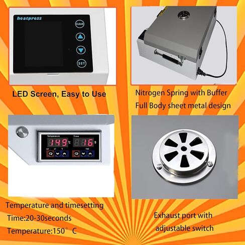 DTF Oven ، A3/A4/A5/A3+ DTF Dryer 13x19 Inch ، فيلم نقل DTF مع التحكم في درجة الحرارة (0-300 ℃) والتحكم في الوقت لنقل القمصان القمصان in Kuwait