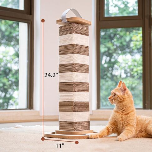 حيوانات أليفة Cheerhome Petboard Cat Scratfer Post 24.2 Inch ، Cat Scratcher for Cats Cats Scratch Board للقطط أو القطط الصغيرة in Kuwait