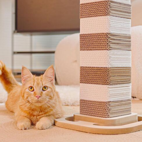 حيوانات أليفة Cheerhome Petboard Cat Scratfer Post 24.2 Inch ، Cat Scratcher for Cats Cats Scratch Board للقطط أو القطط الصغيرة in Kuwait