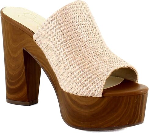 Jessica Simpson womens Shelbie Block Platform Heeled Sandal, Dark Black, 10 US in Kuwait