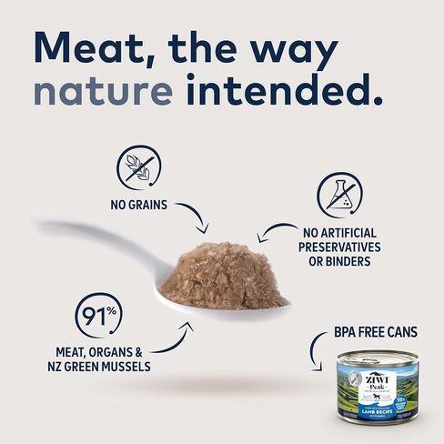 ZIWI Peak Canned Wet Dog Food – All Natural, High Protein, Grain Free, Limited Ingredient, with Superfoods (Lamb, Case of 12, 13.75oz Cans) in Saudi Arabia