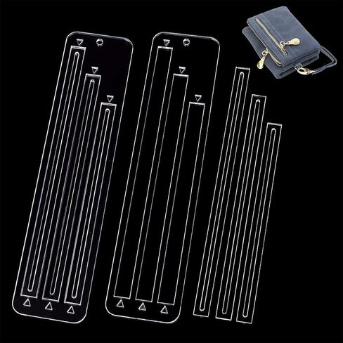 PH PandaHall 6pcs Acrylic Zipper Pocket Template, 7/8/9Inch Zipper Making Templates Clear Zipper Template for Beginners Wallets Jackets Curve Bag Zip Pocket DIY Crafts Sewing Accessory in Saudi Arabia