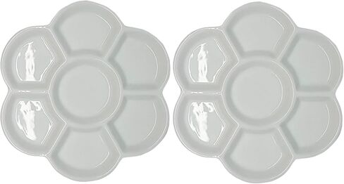 2 PCS ألوان مائية لوحة صينية ألوان ماء ألوان ألوان قابلة للغسل لوحة الطلاء السيراميك لوحة لوحة ألوان مائية للفنان ألواح ألوان مائية وأكواب لوحة （أبيض） in Saudi Arabia