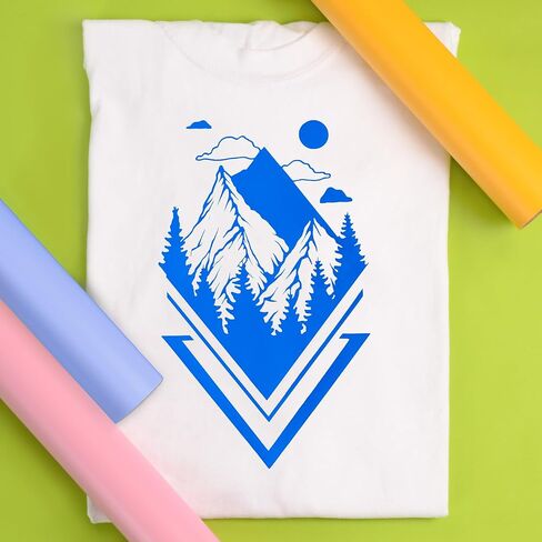 Siser EasyWeed Heat Transfer Vinyl 11.8" x 5ft Roll (Fluorescent Blue) - - Compatible, Cricut, Silhouette and Other Craft/Professional Cutters - CPSIA Certified in Saudi Arabia