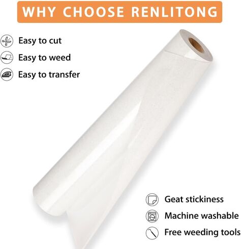 RENLITONG Black Glitter HTV Heat Transfer Vinyl Rolls - 12 Inch x 20ft Glitter Iron on Vinyl for T-Shirt and Silhouette, Easy to Cut & Weed for Heat Transfer Design in Saudi Arabia