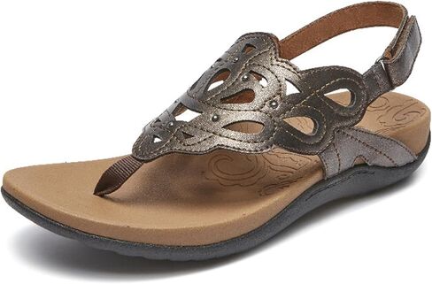 Rockport Women's Ridge Sling Sandal, Pewter, 10 M US in Saudi Arabia