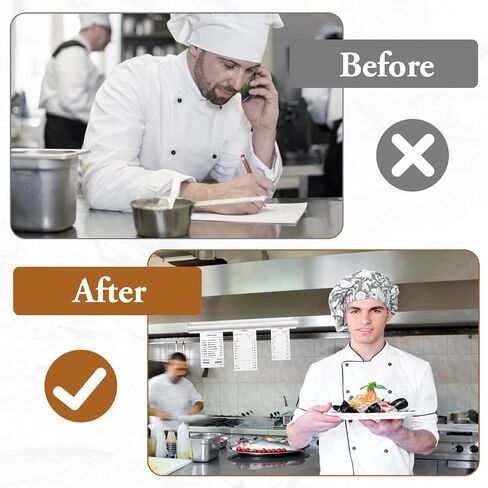4 Pcs Restaurant Ticket Holder Strip, 16 Inch No Drill Restaurant Order Ticket Holder with Pen Slots Aluminum Slide Check Rack Receipt Organizer for Kitchen Office Cafes Bars in Saudi Arabia