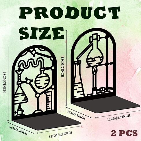 infunly 1 زوج من الكتاب المعدني نهايات للأرفف Trunk Trunk Black Bookshelf Holder Stand Black Book Stopper دعم لسطح المكتب 7.1x4.7x3.5 لديكور مدرسة مكتبة المكاتب المنزلية in Saudi Arabia