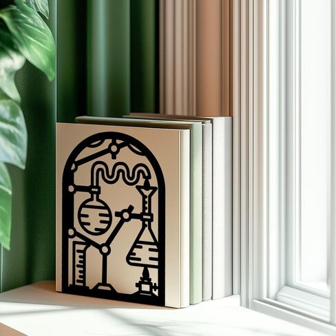 infunly 1 زوج من الكتاب المعدني نهايات للأرفف Trunk Trunk Black Bookshelf Holder Stand Black Book Stopper دعم لسطح المكتب 7.1x4.7x3.5 لديكور مدرسة مكتبة المكاتب المنزلية in Saudi Arabia