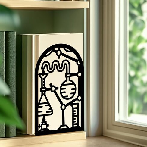 infunly 1 زوج من الكتاب المعدني نهايات للأرفف Trunk Trunk Black Bookshelf Holder Stand Black Book Stopper دعم لسطح المكتب 7.1x4.7x3.5 لديكور مدرسة مكتبة المكاتب المنزلية in Saudi Arabia