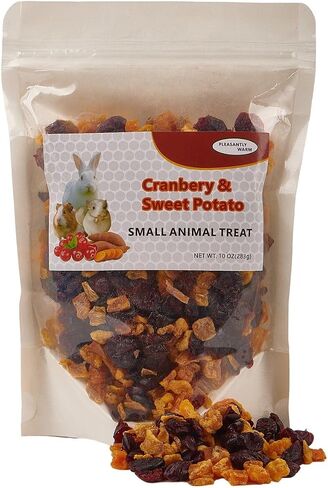 Dehydrated Apple & Carrot Mix for Chinchillas, Guinea Pigs, Rabbits, Hamsters, Small Pets - Herbivore Treat Snacks (10 Ounce, Pack of 1) in Kuwait