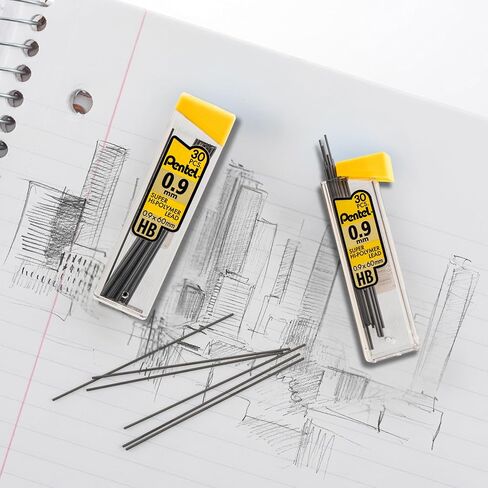 Pentel Super Hi-Polymer Lead levill 0.9 HB BP 6 Pack (C29BPHB6) in Kuwait