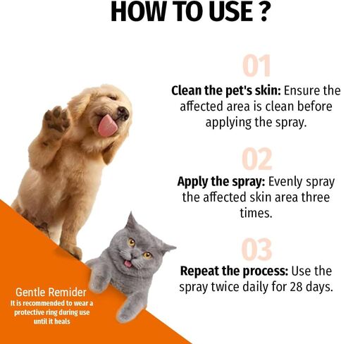Hot Spot Spray Treatment, Wound Care & Itch Relief Spray for Dogs and Cats, Relives Scratching, Itchy Skin and Paw Licking, for All Animals, 2.02oz in Kuwait