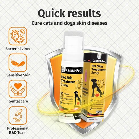 Hot Spot Spray Treatment, Wound Care & Itch Relief Spray for Dogs and Cats, Relives Scratching, Itchy Skin and Paw Licking, for All Animals, 2.02oz in Kuwait