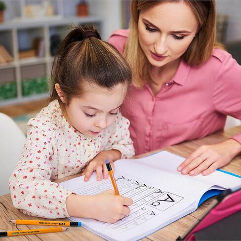 Pre-sharpened Jumbo Pencils #2 for Toddlers, Triangular Fat pencils with Erasers for Preschoolers, Beginners, Kindergarten, School 12 Count in Saudi Arabia