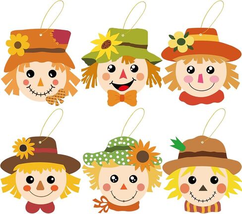 Fancy Land Fall Scarecrow Craft Kits Make Your Own Scarecrow Head Art Crafts Set for Autumn Thanksgiving Kids Project School Classroom Home Activity Supplies 30 Packs in Saudi Arabia