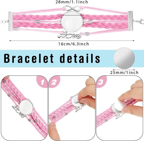 36 Pieces Sublimation Blank Bracelets for Women Christmas, DIY Craft Bezel Setting Blank Heat Transfer Blank Leather Bracelet with Aluminum Sheet for Jewelry Making (Fresh Style) in Saudi Arabia