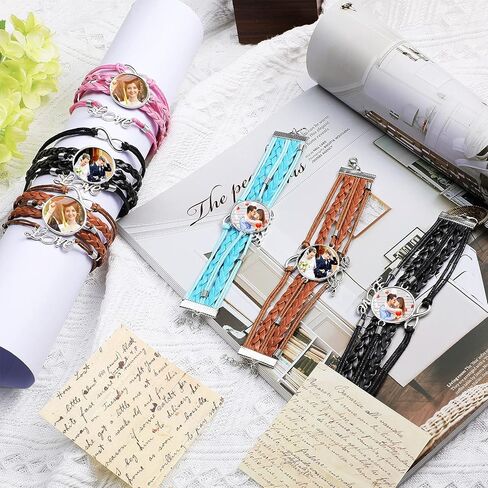 36 Pieces Sublimation Blank Bracelets for Women Christmas, DIY Craft Bezel Setting Blank Heat Transfer Blank Leather Bracelet with Aluminum Sheet for Jewelry Making (Fresh Style) in Saudi Arabia