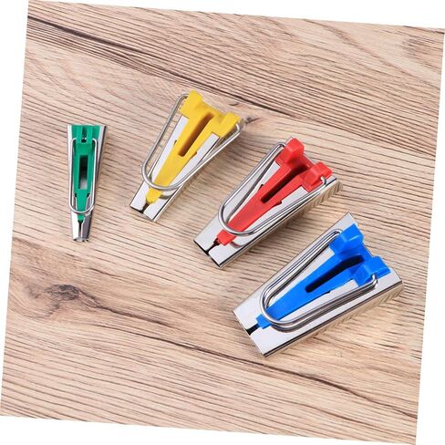 jojofuny Sewing Bias Tape Maker Set 4 Sizes (6mm 12mm 18mm 25mm) for Quilting and Binding Easy Fabric Binding Tools for DIY Sewing Projects in Saudi Arabia