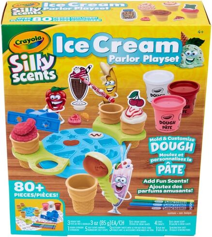 لعبة Crayola Silly Scents Ice Cream Toy ، عجينة الأطفال ، تلعب لعبة الطعام مع علامات معطرة ، هدايا 4+ in Kuwait