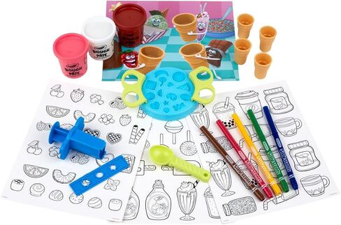 لعبة Crayola Silly Scents Ice Cream Toy ، عجينة الأطفال ، تلعب لعبة الطعام مع علامات معطرة ، هدايا 4+ in Kuwait