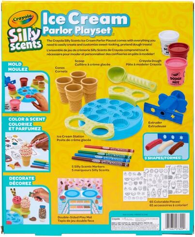 لعبة Crayola Silly Scents Ice Cream Toy ، عجينة الأطفال ، تلعب لعبة الطعام مع علامات معطرة ، هدايا 4+ in Kuwait