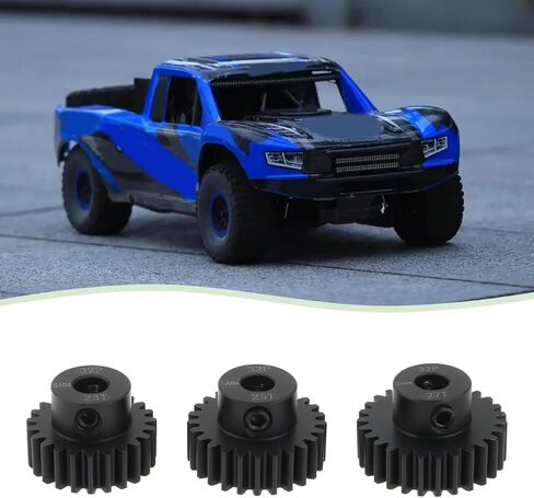 3Pcs RC Pinion Gear 32P 5mm Mod 0.8 Pinion Gear Set 23T 25T 27T 40CRO Chrome Steel Pinion Motor Gear Suitable for 32 Pitch RC Car Truck Spur Gear in Kuwait