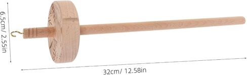 Villcase 1 Set Wooden Drop Spindle Kit Tool Portable Weaving Tool for Yarn Craftting Wood Wood Shuttle مع منظم تخزين الخيط لمشاريع النسيج الإبداعية in Kuwait
