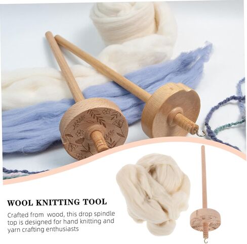 Hoodancos 1 Set Drop Drop Spindle Top Whorl Creative Wool Spinner Tool للمبتدئين في مطعم Therbroidery Thread Relder طقم لطف الغزل المتين للنسج المنزلي وصيادته in Kuwait