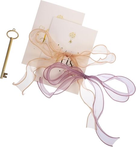 NUOBESTY 1set Wedding Vows Cards Elegant Handwritten Ceremony Vow Book for Bride and Groom for Bridal Showers Weddings and Engagements Design Beautiful Color Matching in Saudi Arabia