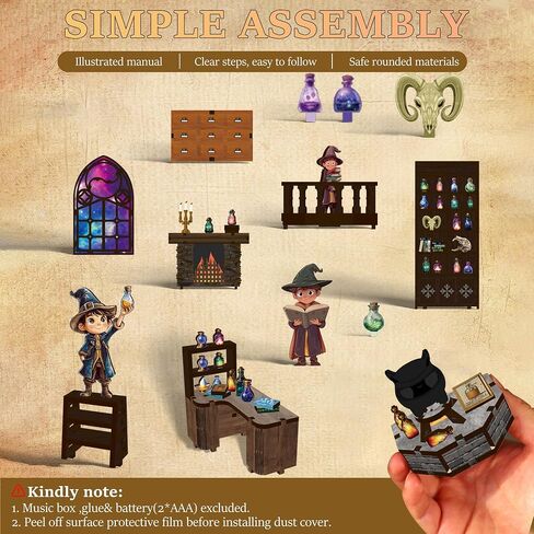 SUNNINO Book Nook Kit - DIY Miniature House Kit Doll House 3D Wooden Puzzles with LED Lights, Book Nook Kits for Adults and Teens Best Gifts for Family Friends in Saudi Arabia