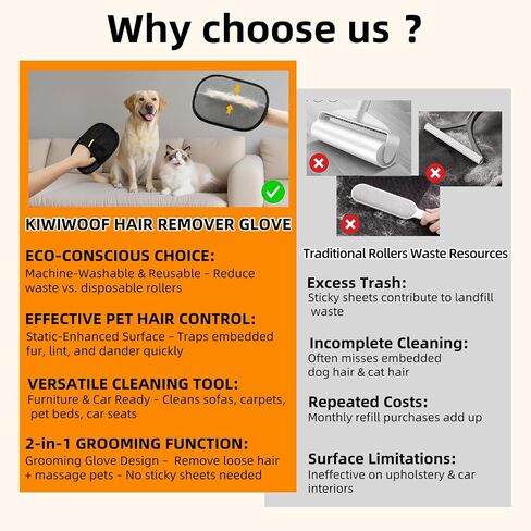 Electrostatic Pet Hair Removal Gloves for Cats&Dogs,2025 New Upgraded Reusable Quick De-Shedding Grooming Gloves,Animal Fur Remover Tool for Couch,Carpet,Furniture,Car Seat,Clothing,Curtain 1PcsYellow in Saudi Arabia