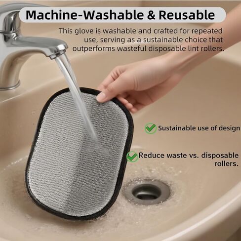 Electrostatic Pet Hair Removal Gloves for Cats&Dogs,2025 New Upgraded Reusable Quick De-Shedding Grooming Gloves,Animal Fur Remover Tool for Couch,Carpet,Furniture,Car Seat,Clothing,Curtain 1PcsYellow in Saudi Arabia