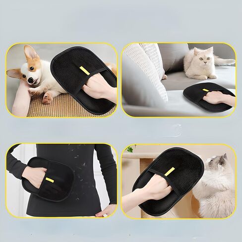 yomi pet hair remover glove electrostatic electrostatic defult jooming gloves for cat dog （2 pcs in Kuwait