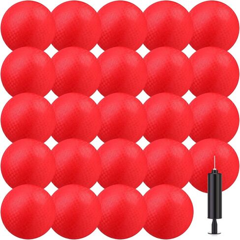 Yunsailing Dodgeballs Bulk Operation Christmas 6 Inch Playground Balls, Rubber Bouncy Inflatable Kickball with Pump for Kids Adults Outdoor Handball Games Christian Donation Gifts in Kuwait