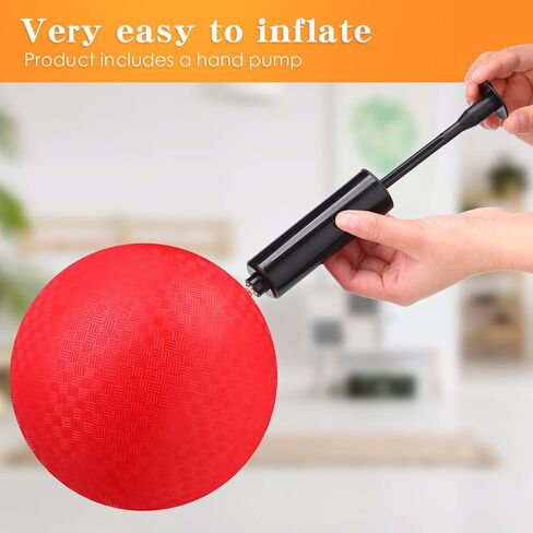 Yunsailing Dodgeballs Bulk Operation Christmas 6 Inch Playground Balls, Rubber Bouncy Inflatable Kickball with Pump for Kids Adults Outdoor Handball Games Christian Donation Gifts in Kuwait