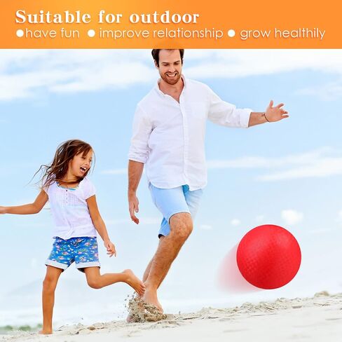 Yunsailing Dodgeballs Bulk Operation Christmas 6 Inch Playground Balls, Rubber Bouncy Inflatable Kickball with Pump for Kids Adults Outdoor Handball Games Christian Donation Gifts in Kuwait