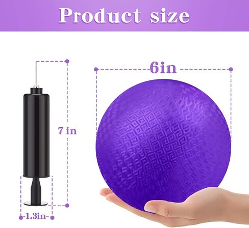 Yunsailing Dodgeballs Bulk Operation Christmas 6 Inch Balls ، كرات الملعب ، ركلات نطاط مطاطية مع مضخة للأطفال البالغين في الهواء الطلق. in Kuwait