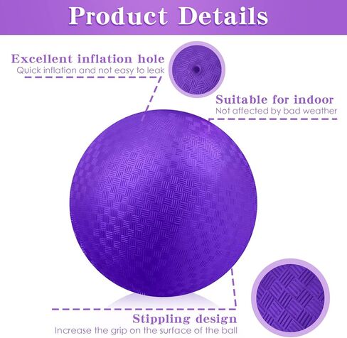 Yunsailing Dodgeballs Bulk Operation Christmas 6 Inch Balls ، كرات الملعب ، ركلات نطاط مطاطية مع مضخة للأطفال البالغين في الهواء الطلق. in Kuwait