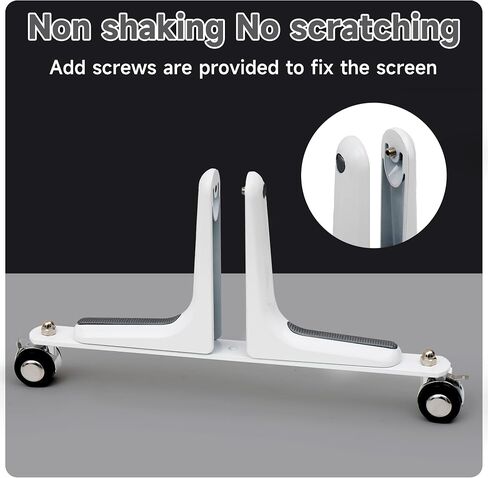 MYOYAY 2 Packs Room Divider Stabilizer Feet with Stainless Steel Wheels, Folding Room Screen Divider Stand Support Bases Privacy Screen Partition Holder Feet for Hotel Home Office (Sliver) in Saudi Arabia
