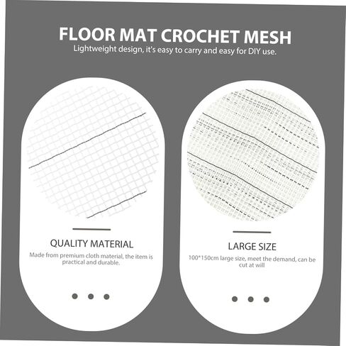 DOITOOL Rug Hooking Mesh for DIY Carpet Making Durable Crochet Mesh Material for Floor Mats and Crafts Latch Hook Projects and Embroidery Decor in Saudi Arabia